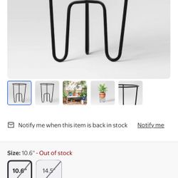 3x 12 Iron Indoor Outdoor Plant Stand Black