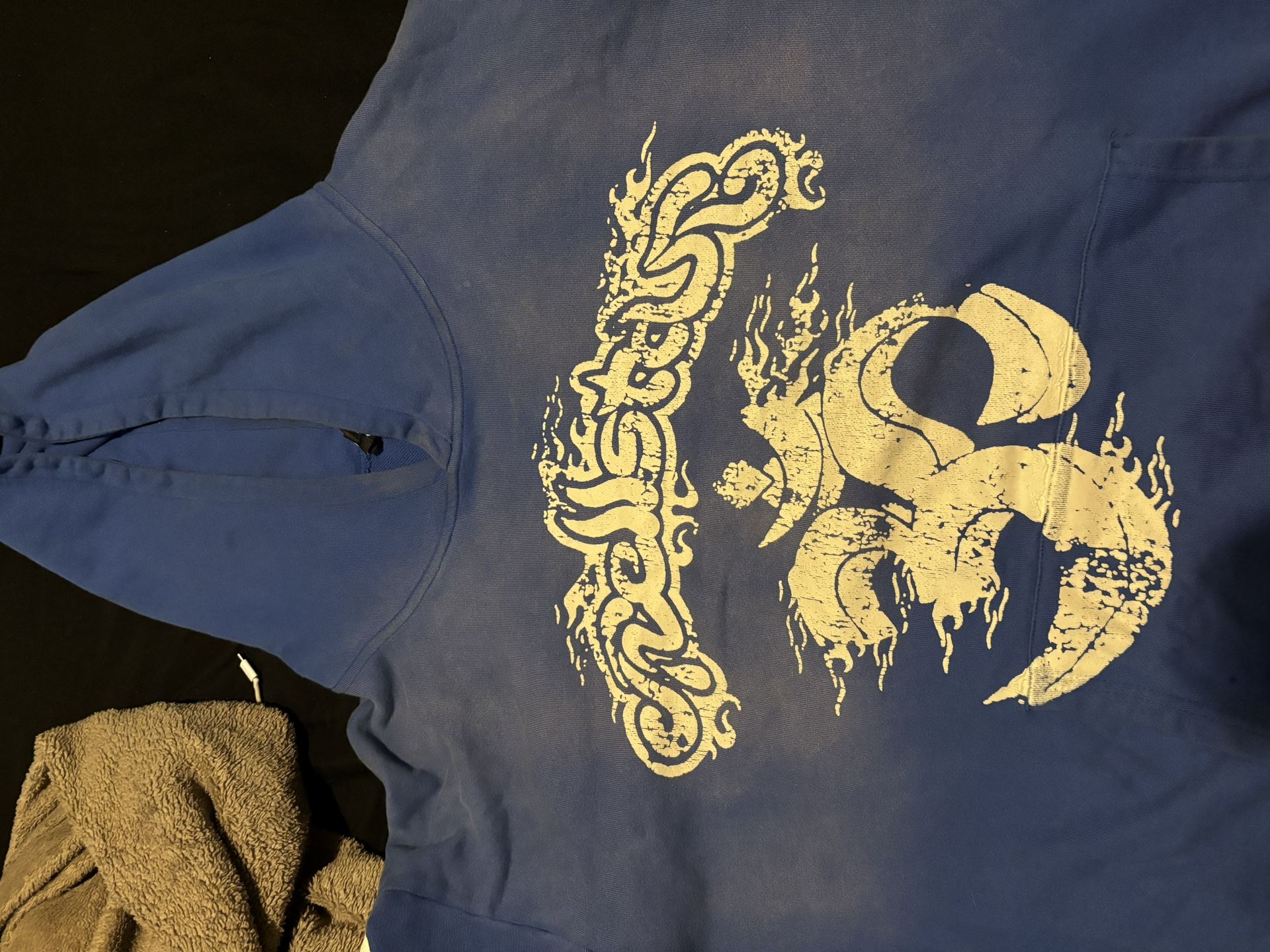 hellstar hoodie , light blue ,xxl