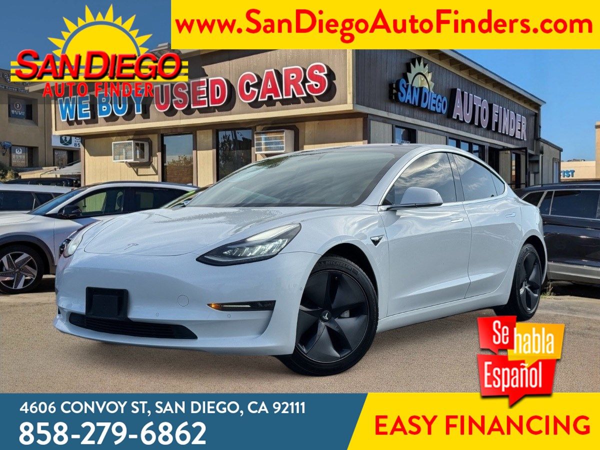 2019 Tesla Model 3 Long Range AWD, White on White,