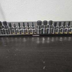 18pc Allen Head 3/8" Drive Socket Set With Magnetic Socket Holder. 