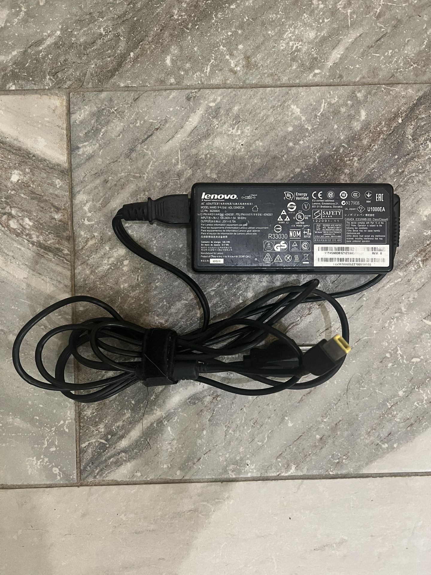 2 Genuine OEM Lenovo 135W AC Adapter Chargers, ADL135NCDC3 A & ADL170NCL2 A