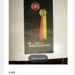 Elvis Presley, Menu From Internationale Showroom