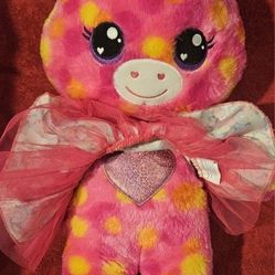 VALENTINES  DAY BUILD-A-BEAR  WORKSHOP COLORFULL HEARTABLES POLKADOT UNICORN PLUSH TOY 18" 
