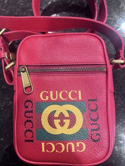 Gucci 574803/525040 Authentic Gucci Cripto Print Leather Messenger/Crossbody Bag