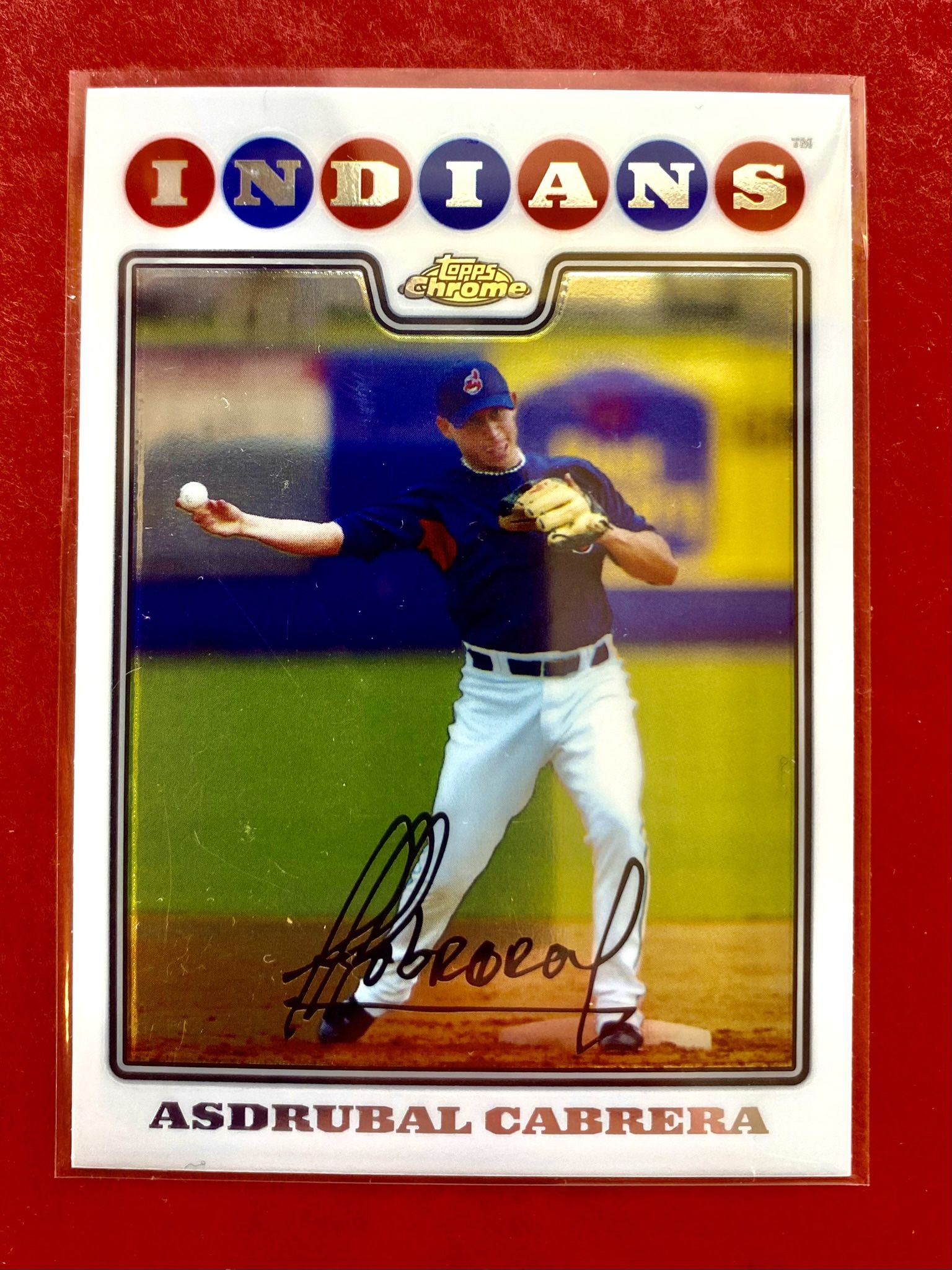 Asdrubal Cabrera RC 2008 Topps Chrome Refractor Rookie Card