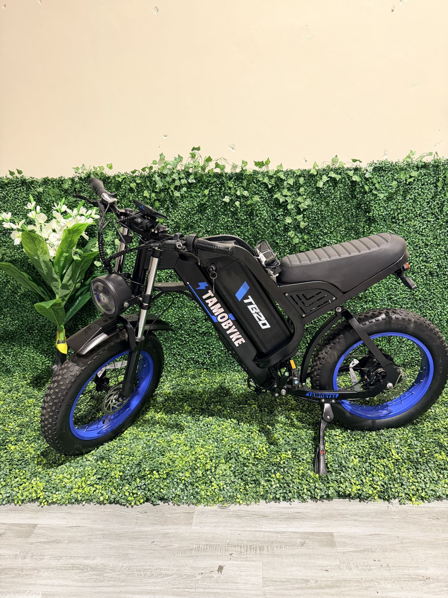 Tamobyke TB20 Electric Bike for Adults, Peak 2000W 35mph 48V 25Ah Mountain Ebike,20" Fat Tire Full Suspension UL2849