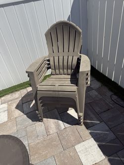 Outdoor plastic chairs