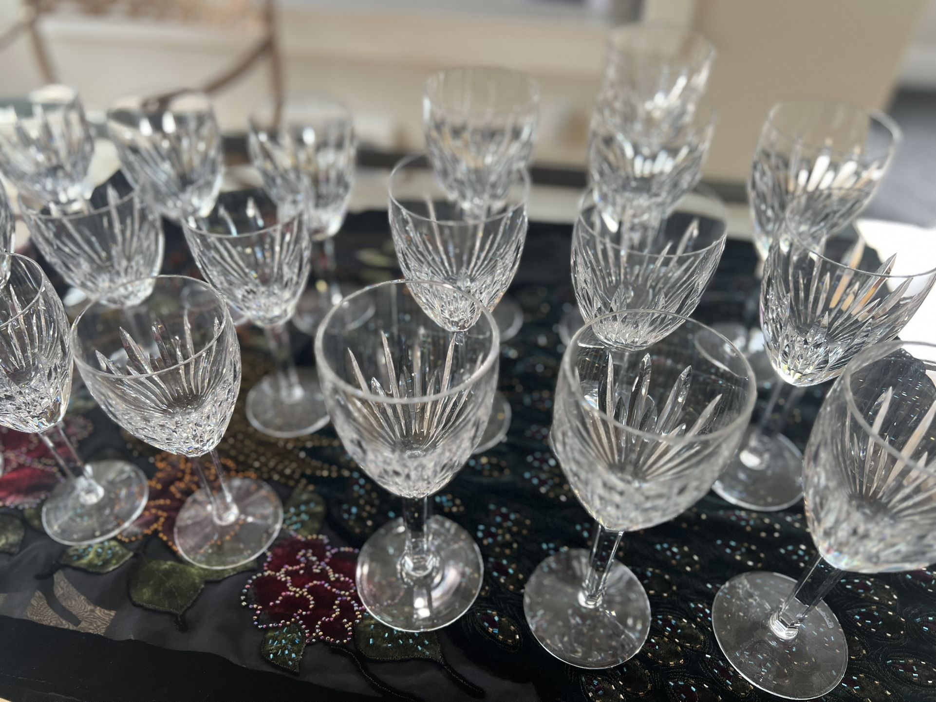 19 Waterford Crystal Water & Wine