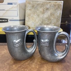 Pewter French Horn Mugs 
