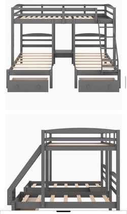 Triple bunk bed