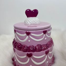 Ceramic Birthday Cake  Cookie Jar 
