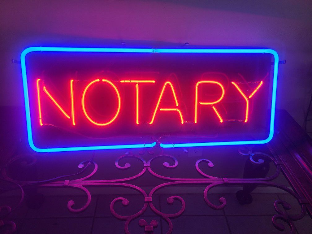 neon sign (notary)