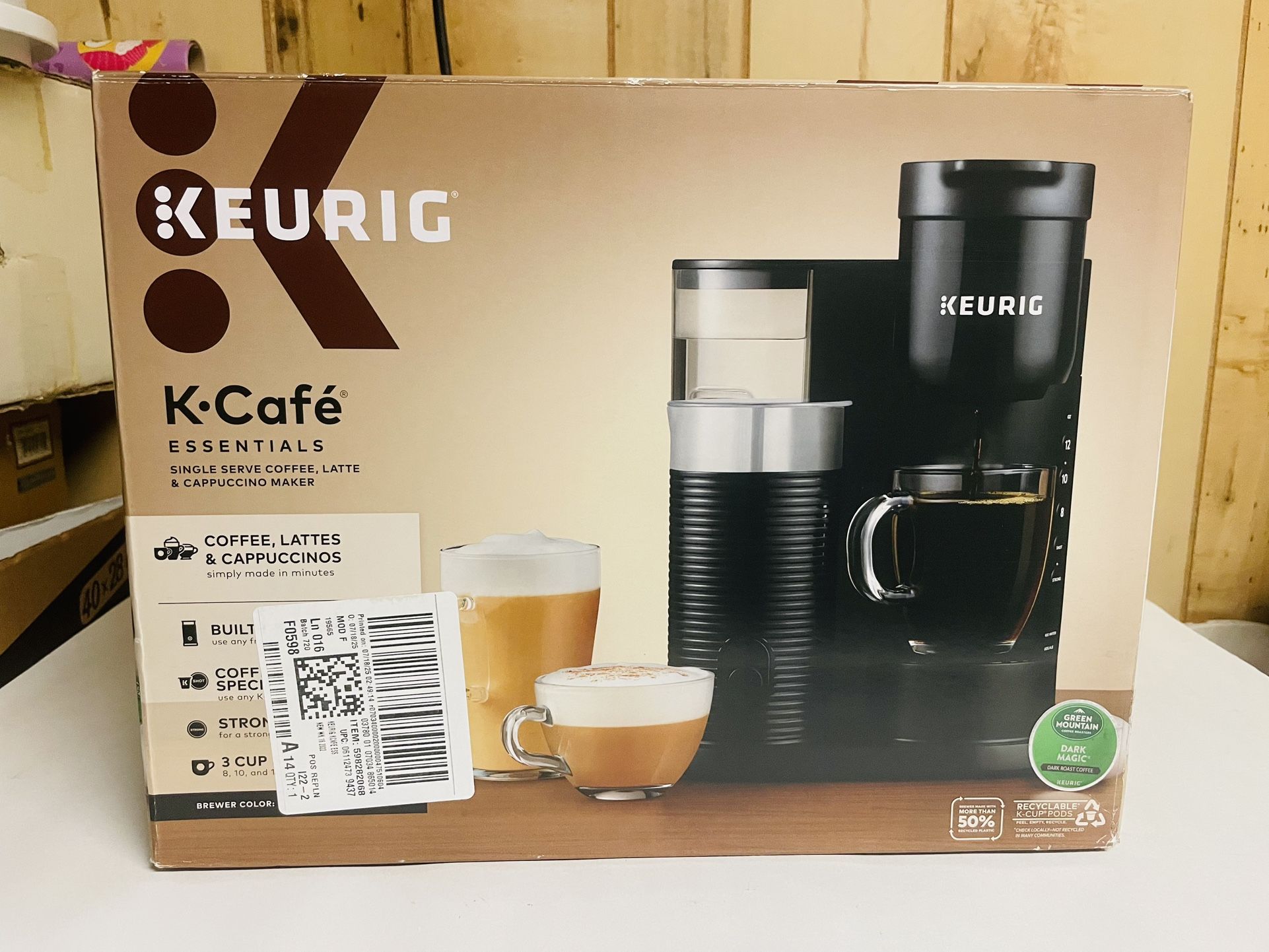 Keurig K Café Essentials Single Serve K Cup Pod Coffee, Latte
