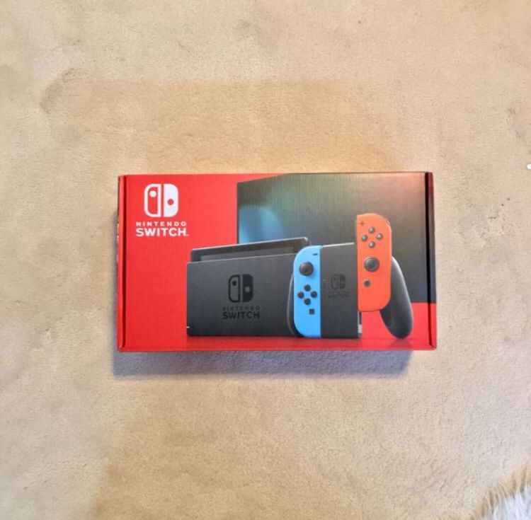 Nintendo Switch Console Neon Red Blue Joycon