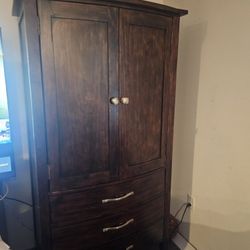 Large Solid Wood Armoire  Free