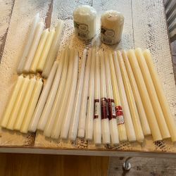 30 New Tapers & New Pillar Candles $10 For All 