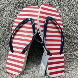Women’s Sandals Red White And Blue Size 7 New With Tags