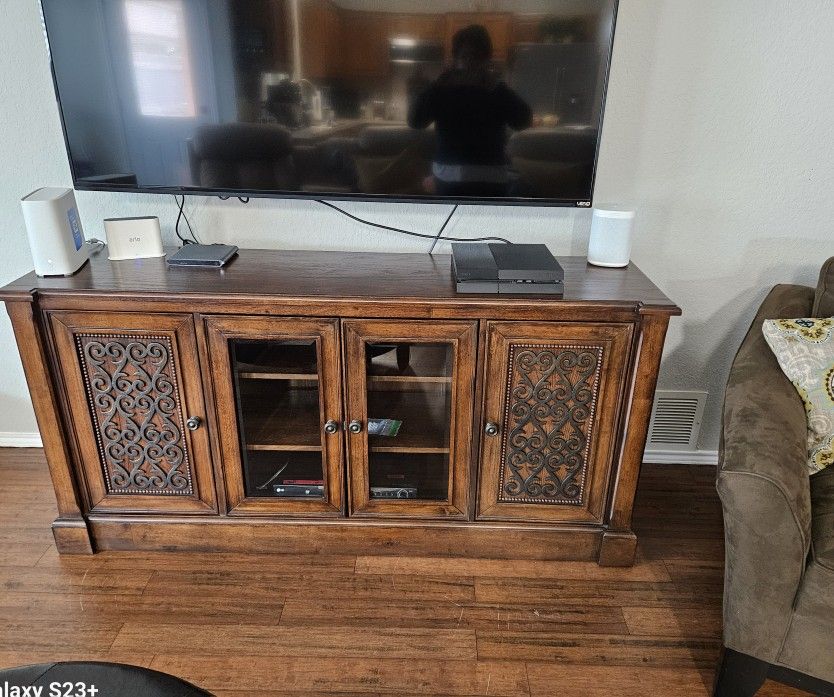 TV Console  With Adjustable Shelves

