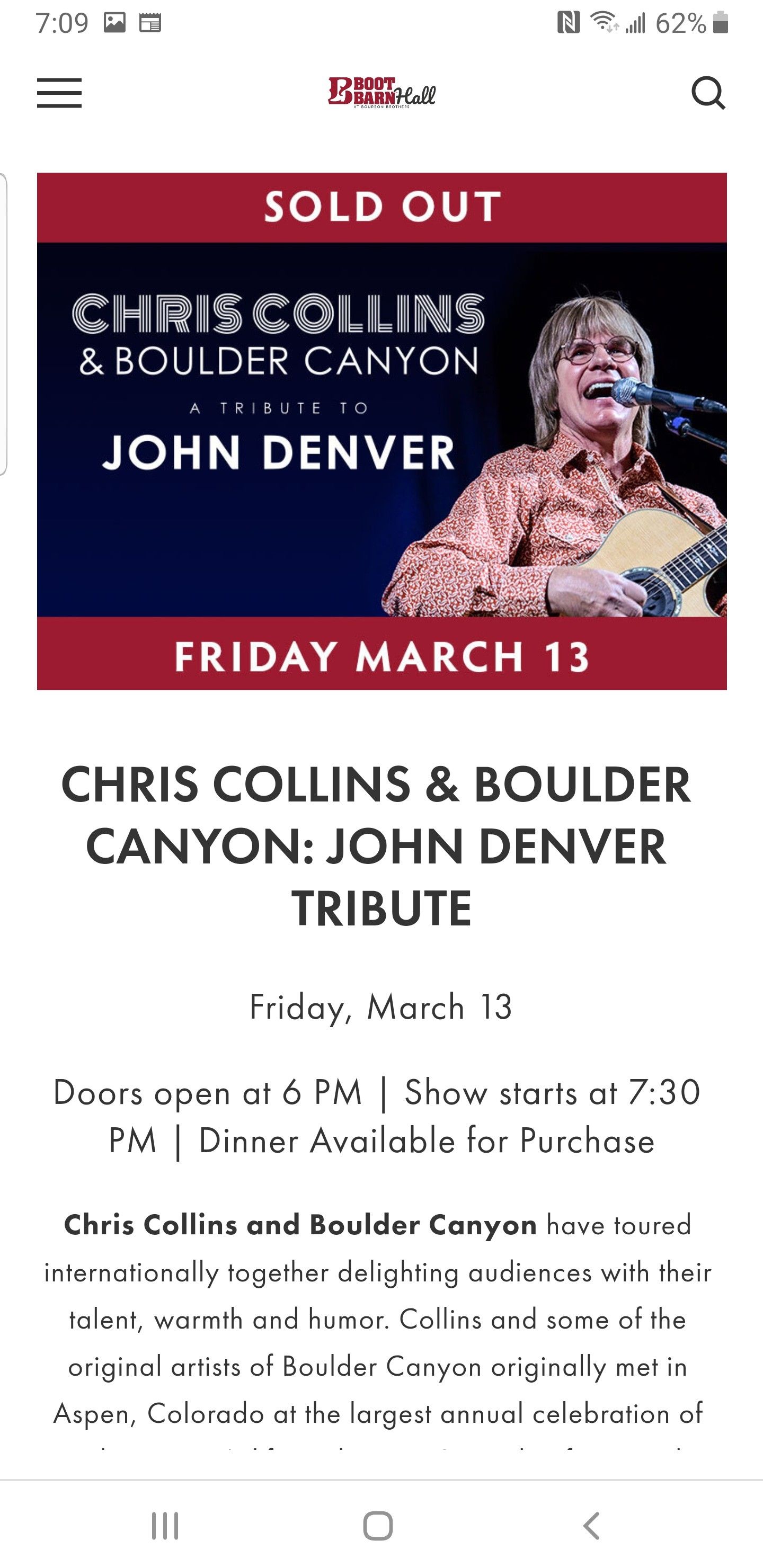 Chris Collins & Boulder Canyon John Denver Tribute