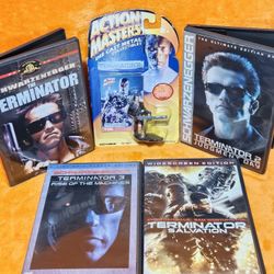 Vintage Terminator Figure & Dvd Bundle 