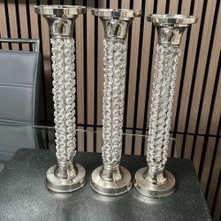 3 Set Crystal Candle Holder 