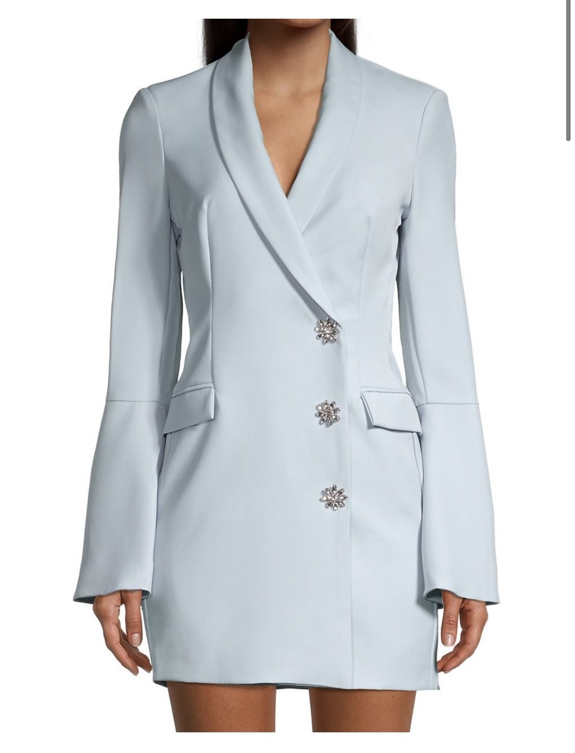 light green ribbed dress Rent Lavish Alice Black Puff Sleeve Boucle Blazer Dress