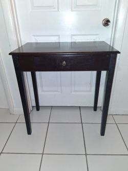 28" w X 29 1/2" h X 16" d small wood desk $20 FIRM