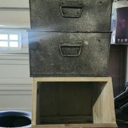 Steel Wooden Container Bins