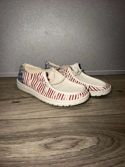 Hey Dude American Flag Canvas Slip-On Womens Shoes Size W9