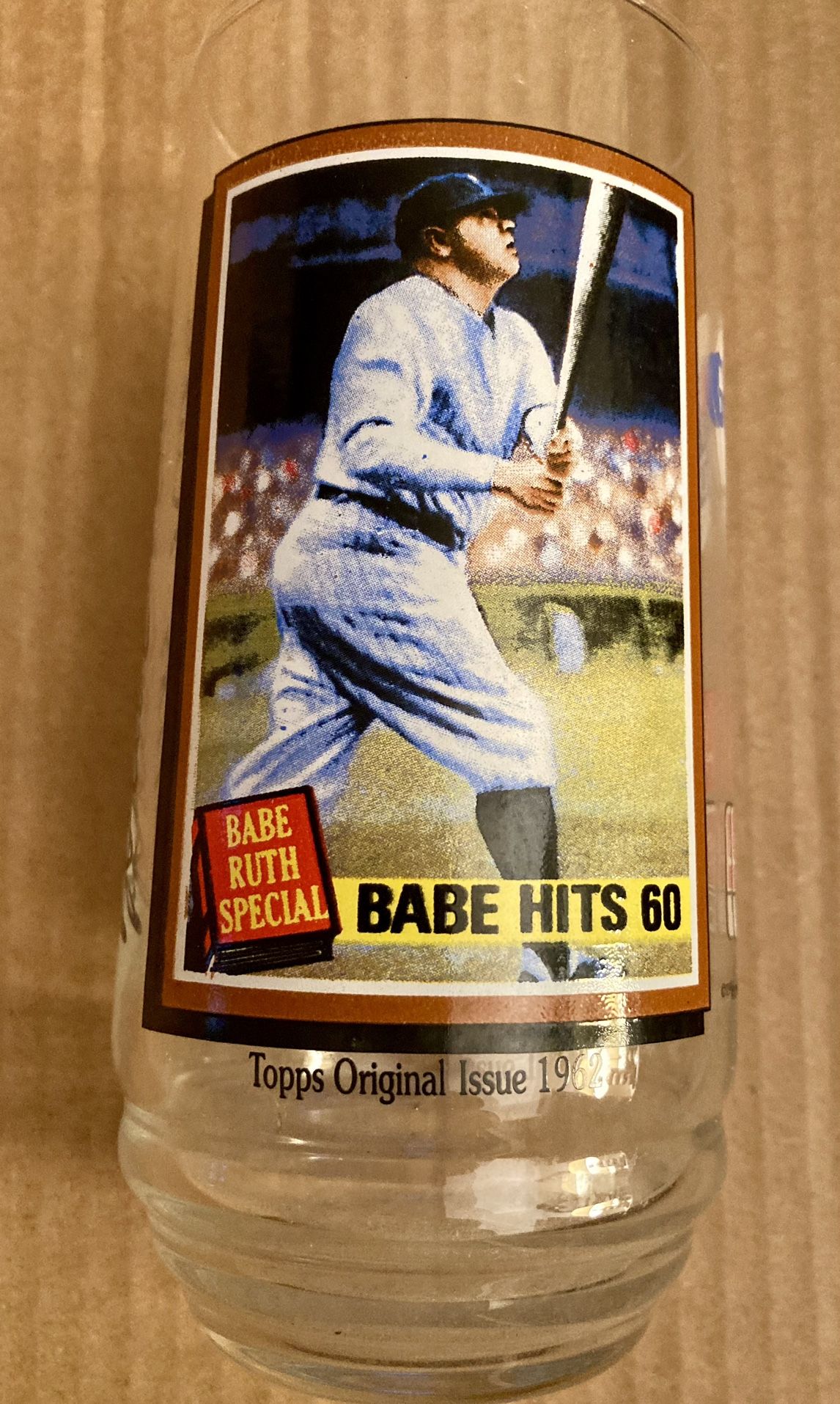 1993 Mcdonald’s, Babe Ruth, Baseball Card, Collectors Glass