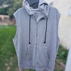 Men's Sleeveless Hoodie Gym Sweater