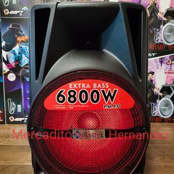 KAROKE Bocina Bluetooth Speaker 12" - 6800w 🔥HD AUDIO + XTRA BASS - SUPER LONG BATTERY 🔋 +++