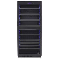 Vinotemp Connoisseur Series 23 in Black 270 Bottle Capacity Dual-Zone Wine Cooler