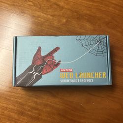 Spider Web Shooter Toy 2.0 - Rechargeable Web Launcher with Real Silk, Suction Cup & Matching Glove