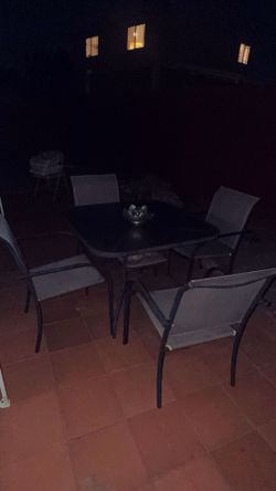 Glass outdoor table