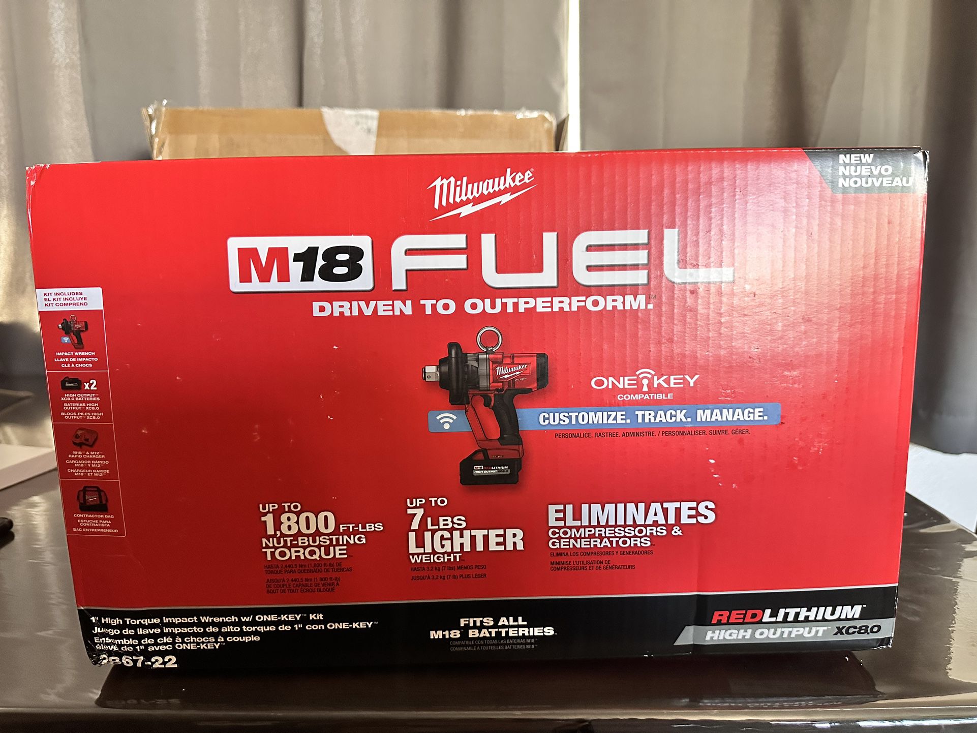 Milwaukee M18 FUEL ONE-KEY 18V Lithium-Ion Brushless Cordless in. Impact  Wrench with Friction Ring and Two 8.0 Ah Batteries for Sale in Palmdale, CA  OfferUp