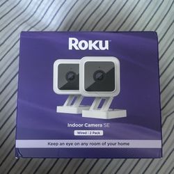 Roku Indoor High Resolution Camera 2 PACK - Comes With 3 Free Months Of Storage