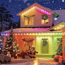 Permanent Outdoor Lights for House, 100FT with 60 RGBCW LEDs for Christmas, Daily and Holiday Lighting, Eave Lights for Outdoor Decorations, IP67 Wate