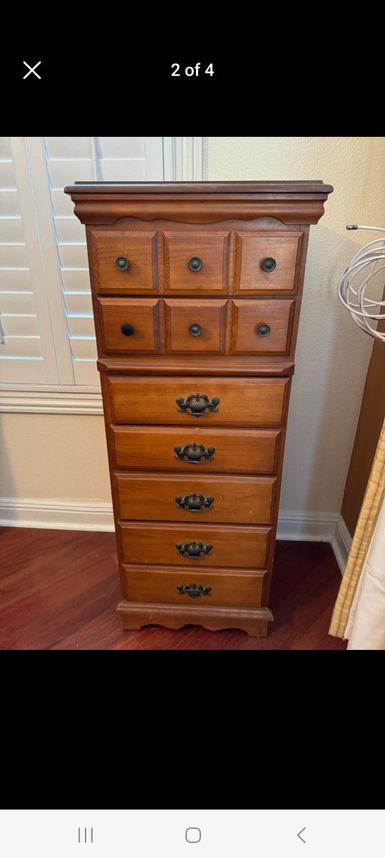Beautiful Solid Wood Vintage Dresser Perfect For Small Spaces 