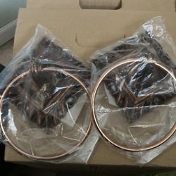 New PairVintage 1965 Homco Dart Ind. Copper Towel Hanger Holder Copper Metal Rinng #520