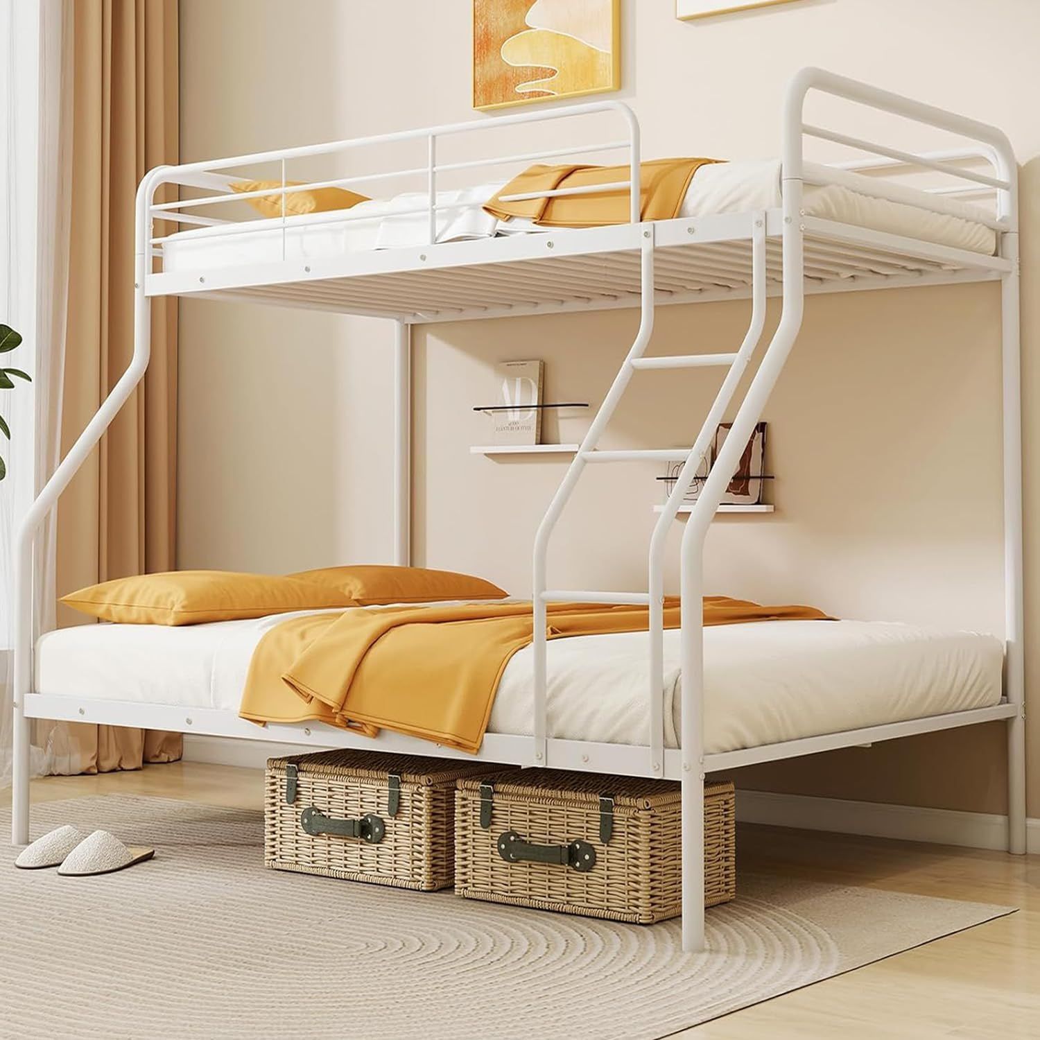 Bunk beds twin over full plus Novaform mattress.