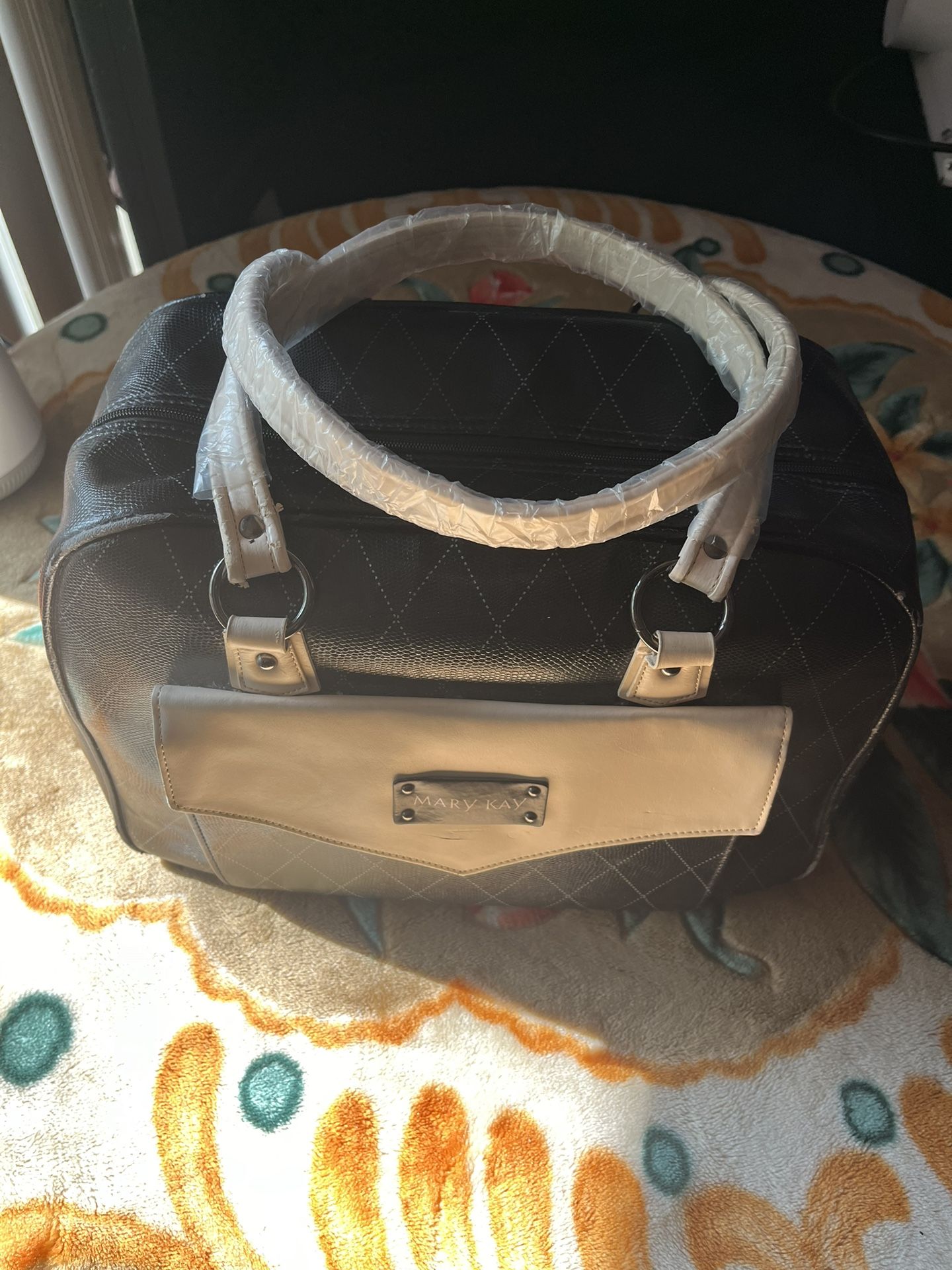 Mary Kay Black & White Makeup Tote Bag