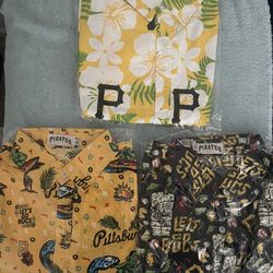Pittsburgh Pirates MLB Baseball Hawaiian Shirts (Lot Of 3)