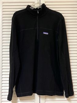 Patagonia Men's Black Micro D Fleece Pullover Sweater - Size Medium - GUC