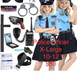 Girls Police Officer Halloween Costume 