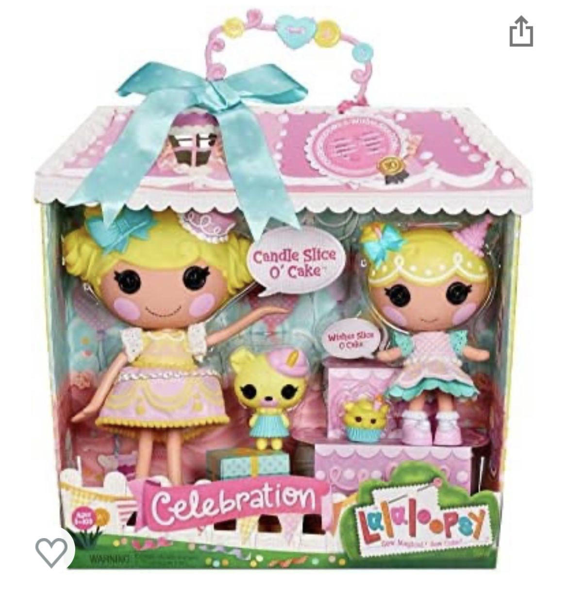 Lalaloopsy Doll Set - Candle & Wishes Slice O' Cake - Large & Little Dolls  -