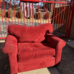 Beautiful Large Cozy Red Chair 