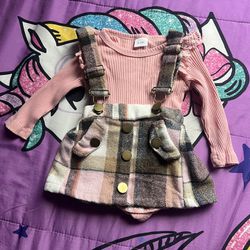 0 To 3 Months Baby Girl Overall Dress 