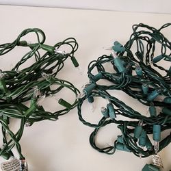 4pack Lights Clear Bulb - Green Wire Indoor/Outdoor 