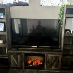 Entertainment Center With Electric Fireplace